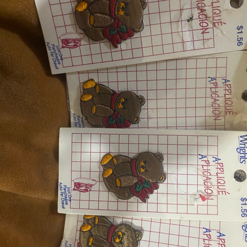 Tom & Teddy Brown Bear Appliqué Stamps